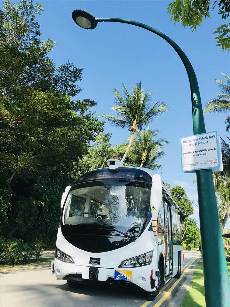 Autonomous Vehicle (AV) test at Sentosa