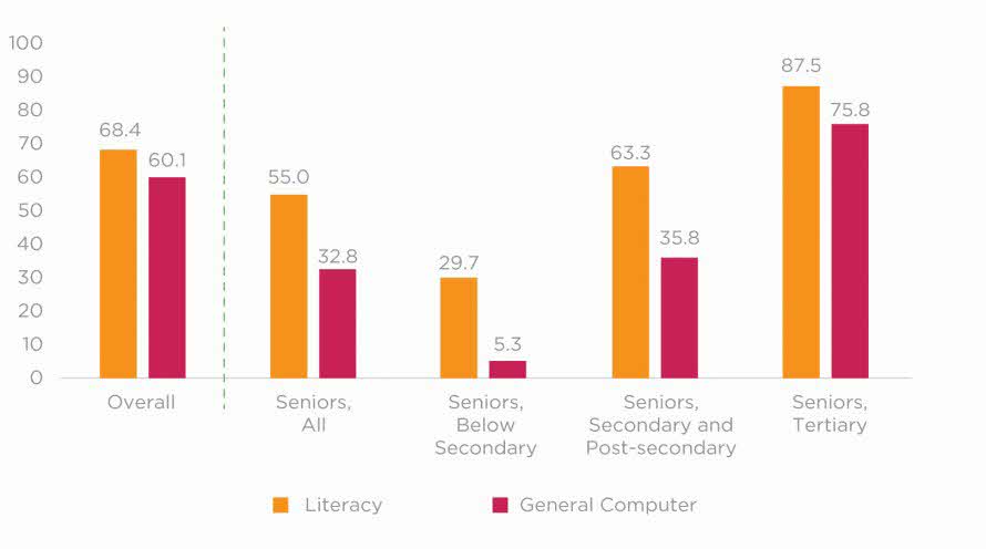 Figure 3. Seniors’ Self-assessed Confidence in Their Own Literacy and Computer Skills
