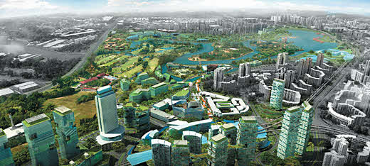 FIGURE 2. AN IMPRESSION OF JURONG LAKE DISTRICT IN THE FUTURE