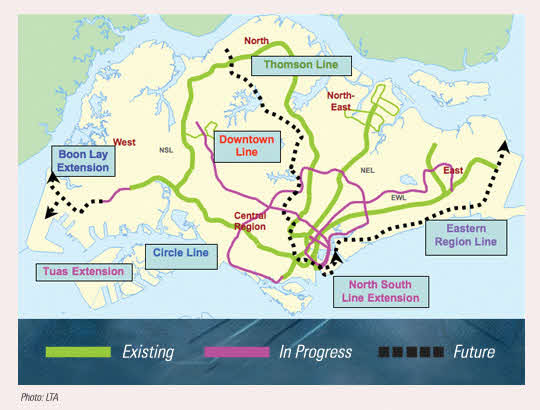 FIGURE 2. EXISTING AND FUTURE RAIL LINES BY 2020